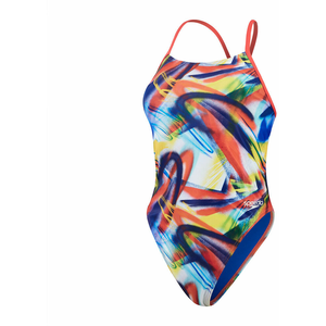 Speedo Maillot De Bain Allover Digital Lattice Tie-back pas cher