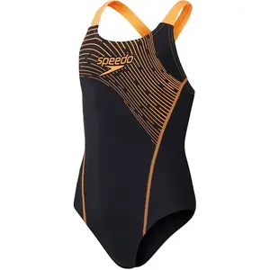 Speedo - Kid's Medley Logo Medalist - Maillot de bain taille 128, noir pas cher