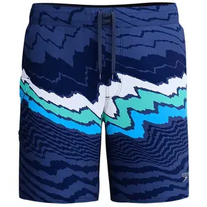 Speedo Print 4way Flex 18" Short de Bain pour Homme, Peacoat, 32