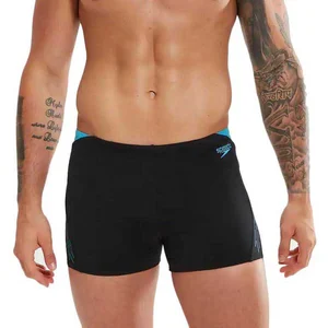 Maillot de bain Speedo Hyper Boom Splice Aquashort noir bleu clair - 28 pas cher