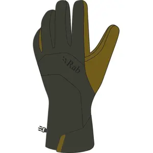 Rab - Khroma Tour Windstopper Gloves - Gants ski de randonnée Army - M pas cher