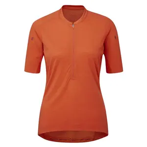 Rab Women's Cindercrino Zip Tee - Maillot vélo femme Red Grapefruit XL pas cher