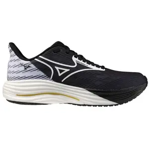 Mizuno - Wave Rider 29 - Chaussures running Black / White / Gold - 47 pas cher