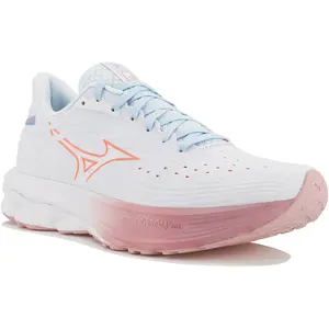 Chaussures Mizuno Wave Ultima 16 blanc orange saumon femme - 37 pas cher