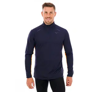 Mizuno T-shirt à Manches Longues Avec Demi-zip Tech Thermal Charge pas cher