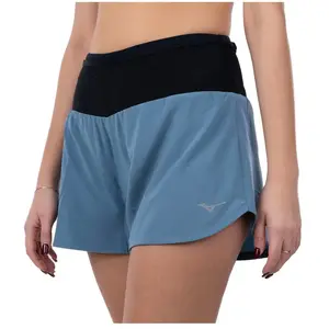 Mizuno Multi Pocket Short De Running Femmes - Bleu Petrol, Taille XL pas cher