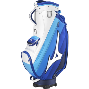 Mizuno Cartbag Tour Staff Mid, blanc/bleu pas cher