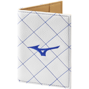 Mizuno Porte-cartes de score matelassé, blanc/bleu pas cher