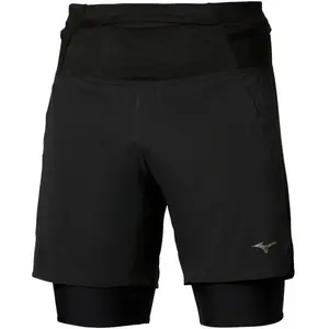 Short 2 en 1 Mizuno Noir S J2GBD01009 pas cher