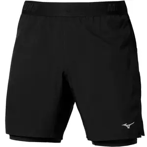 Mizuno Core 2in1 7.5in Short de running Hommes - noir, Taille S pas cher