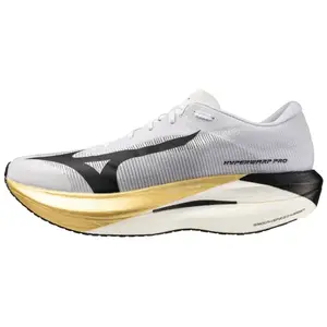 Chaussures Mizuno Hyperwarp Pro Blanc Doré SS26 Unisexe pas cher