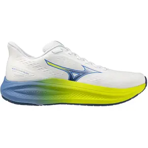 Baskets Mizuno Fortrush blanc jaune bleu femme - 39 pas cher