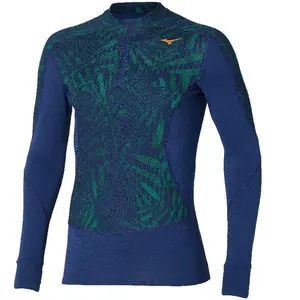 Mizuno Maillot 1/2 zip BT Virtual G4 bleu M pas cher