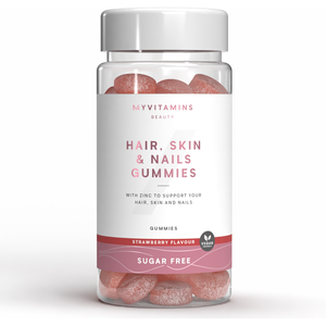 Comparateur de prix : Myvitamins Pastilles gélifiées Cheveux, peau et ongles sans sucre - 60gommes à mâcher - Sugar Free Strawberry