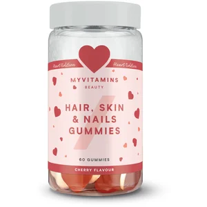 Comparateur de prix : Myvitamins Gummies cheveux, ongles et peau - 60gommes à mâcher - Cerise