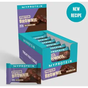 Comparateur de prix : Brownies protéinés MyProtein - Protein Brownie - Milk Chocolate Chunk Boite de 12