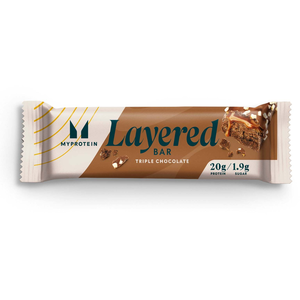Layered protein bar (60g)| Cookies protéinés|Triple Chocolat|MyproteinVendu parmyprotein