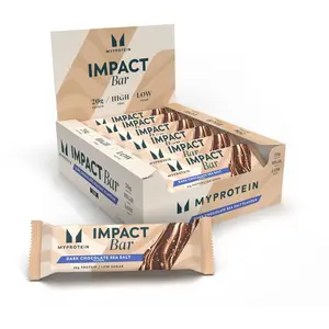 Comparateur de prix : MyProtein Barre protéinée Impact - 12 x 64g - Chocolat Noir et Sel Marin