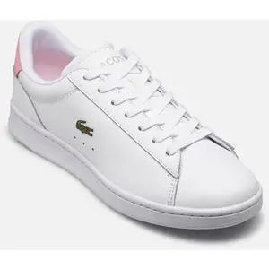 Chaussures Lacoste Carnaby Set Crocodile blanc rose femme - 39 pas cher