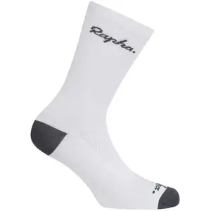 Rapha - Logo Socks - Chaussettes vélo White / Grey - M pas cher