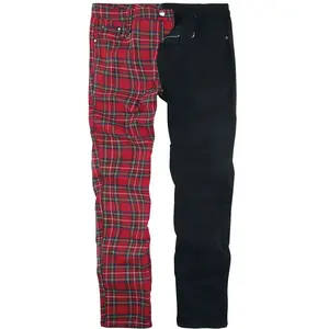 Banned Alternative Pantalon Split Homme Pantalon en Toile Rouge/Noir M pas cher