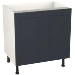 Meuble bas de cuisine avec 2 portes GoodHome Artemisia bleu L. 80 x H.... pas cher