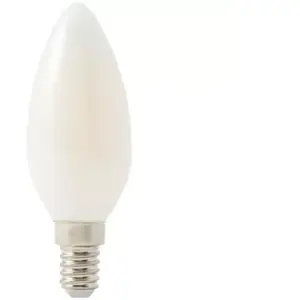 Ampoule LED à filament flamme verre laiteux E14 470lm 3.4W = 40W Ø3.5cm Diall blanc chaud pas cher