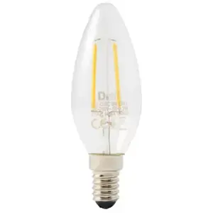 Ampoule LED à filament flamme E14 250lm 1.8W = 25W Ø3.5cm Diall blanc ... pas cher