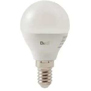 Ampoule LED mini globe E14 470lm 4.2W = 40W Ø4.5cm Diall blanc chaud pas cher