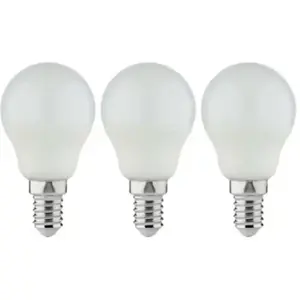 Lot 3 ampoules LED mini globe E14 470lm 4.2W = 40W Ø4.5cm Diall blanc chaud pas cher