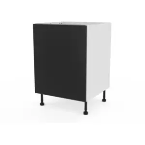 Meuble bas de cuisine avec 1 porte GoodHome Stevia noir L. 60 x H. 72 ... pas cher