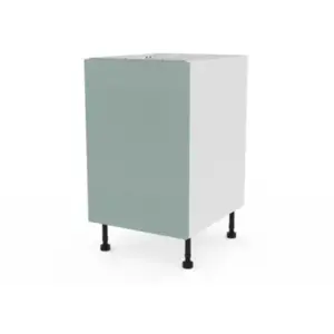 Meuble bas de cuisine avec 1 porte GoodHome Stevia vert L. 50 x H. 72 ... pas cher