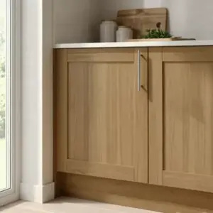 Meuble bas de cuisine avec 1 porte GoodHome Verbena chêne massif L. 60... pas cher