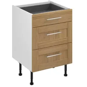 Meuble bas de cuisine avec 1 tiroir et 2 casseroliers GoodHome Verbena... pas cher