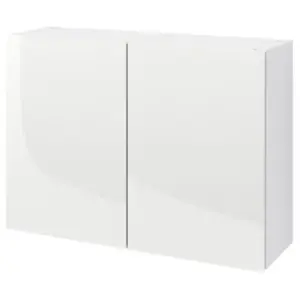 Meuble haut de cuisine avec 2 portes GoodHome Stevia blanc L. 100 x H.... pas cher