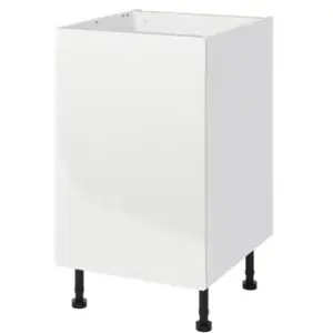 Meuble bas de cuisine avec 1 porte GoodHome Stevia blanc brillant L. 5... pas cher