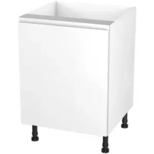 Meuble bas de cuisine avec 1 porte GoodHome Garcinia blanc brillant L.... pas cher