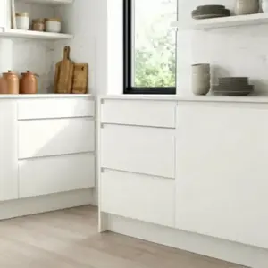 Meuble bas de cuisine avec 1 tiroir et 2 casseroliers GoodHome Garcini... pas cher