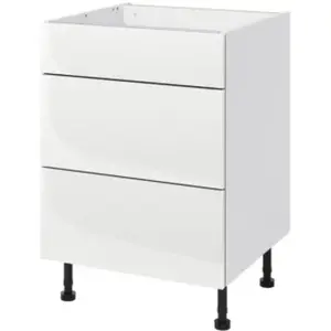 Meuble bas de cuisine avec 1 tiroir et 2 casseroliers GoodHome Stevia ... pas cher