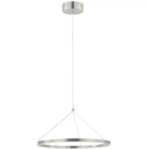 Suspension LED intégrée variable Taphao 2350lm 40W IP20 GoodHome argent pas cher