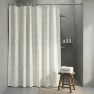 Rideau de douche blanc et or Mazu 180 x 200 cm GoodHome