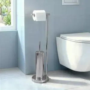 Pot à balai WC Koros métal brillant GoodHome