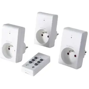 Pack 3 prises + 1 télécommande d'éclairage intérieur 1kW pas cher