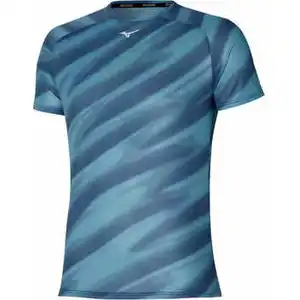 Mizuno Daf Graphic Tee bleu M pas cher