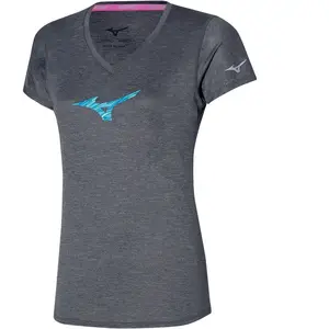 Mizuno Maillot de running Impulse core rb tee Gris Anthracite foncé Taille : L pas cher
