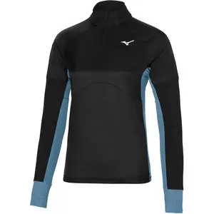 Mizuno Hybrid Haut Manches Longues Femmes - Noir, Taille S pas cher