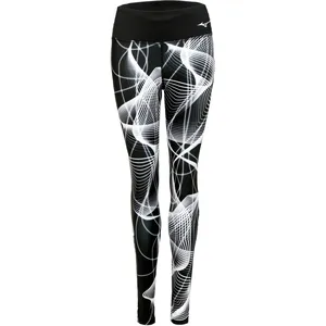 Mizuno Printed Collant De Course Femmes - Noir, Taille XS pas cher