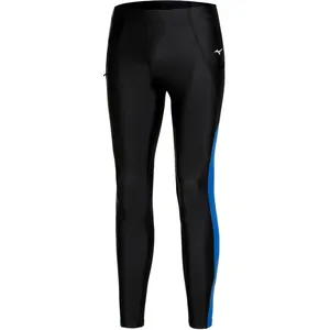 Mizuno Core Long Collant De Course Hommes - Noir , Bleu, Taille S pas cher