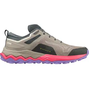 Mizuno Femme Wave Ibuki 4 (W) Chaussures de Trail Running, Ghost Grey High Vis Pink Purple Punch, 37 EU pas cher