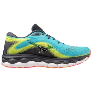 Mizuno Sky 7 Homme Chaussures de Course Bleu Jaune pas cher